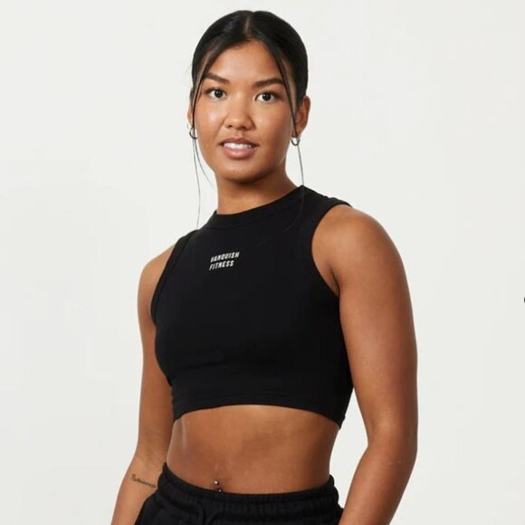 VANQUISH FITNESS Tops - VANQUISH FITNESS | DENIM BLUE | REJUVENATE CROPPED TANK TOP | WOMEN'S SIZE M